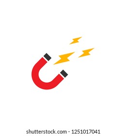 Magnetic u logo graphic design template vector