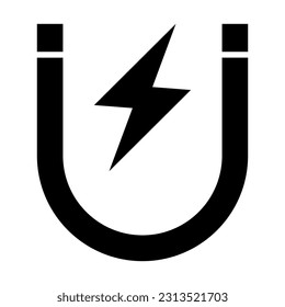 Icono De Glifo Vector Magnético Para Uso Personal Y Comercial.
