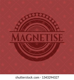 Magnetise badge with red background