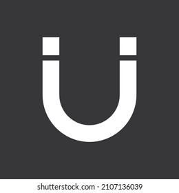 Magnetism Icon on grey background