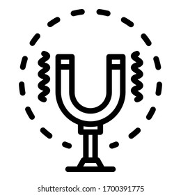 Magnetism icon. Outline magnetism vector icon for web design isolated on white background
