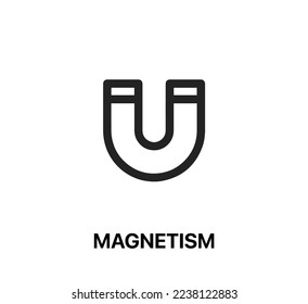magnetism icon vector. Linear style sign for mobile concept and web design. magnetism symbol illustration. Pixel vector graphics - Vector.