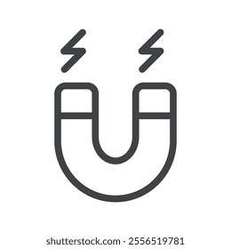 Magnetism icon Vector logo outline