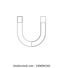 Magnetism. simple flat vector icon illustration. outline line symbol - editable stroke