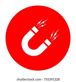 Magnetism vector icon isolated on white background