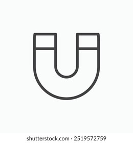Magnetlinesimple icon in line style.