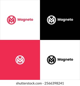 "Magneto - A Modern and Bold Logo Design Featuring a Circular Lettermark, Perfect for Creative Branding, Corporate Identities, and Innovative Business Solutions"

