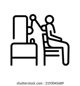 Magnetotherapy Sign Line Icon Physiotherapy Pictogram Stock Vector ...