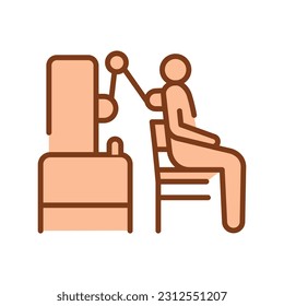 Magnetotherapy sign сolor line icon. Physiotherapy. Pictogram for web page.