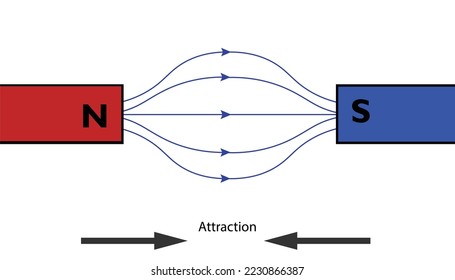 Magnetfelddiagramm mit Magnetfeldlinien