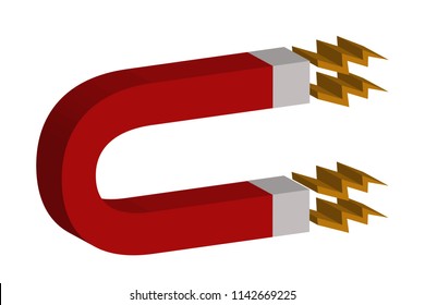 Magnets on white background.