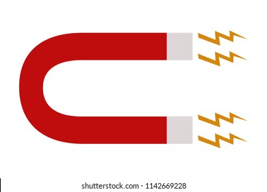 Magnets on white background.
