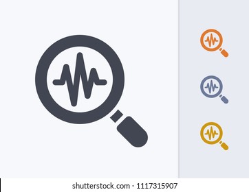 Magnfier & Pulse - Pastel Cutwork Icons. A professional, pixel-aligned icon.