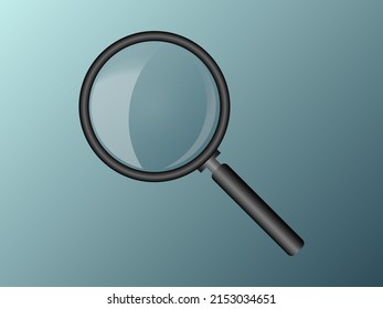 Magnification glass optical zoom. Zoom glass, loupe illustration for research and magnification. Symbol for research and search tool. Vector.