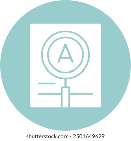 Magnification Glyph Circle Vector Icon Design