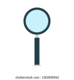 Magnification optical glass sign vector icon exploration nstrument. Search object equipment enlarge lens loupe