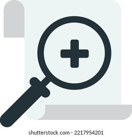 Magnification symbol illustration in minimal style isolated on background
