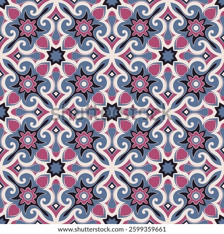 Magnificent art seamless pattern. Overlapping art forms, stripes, polygons, segments are grouped and arranged in a certain order. Vector. 
