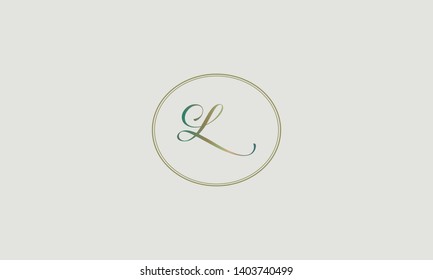 Magnificent Calligraphic Letter L monogram is a vector logo. Flexible identity design of the brand. Vector illustration.