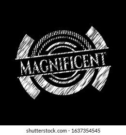Magnificent with chalkboard texture. Vector Illustration. Detailed.