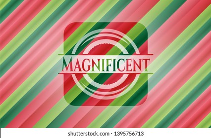 Magnificent christmas style badge. Vector Illustration. Detailed.