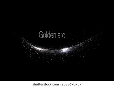 A magnificent composition with an isolated shiny oval arch with small tinsel