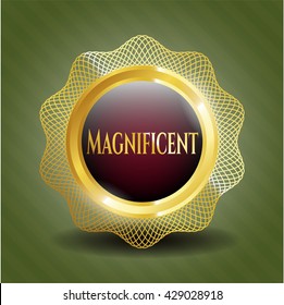 Magnificent gold badge or emblem