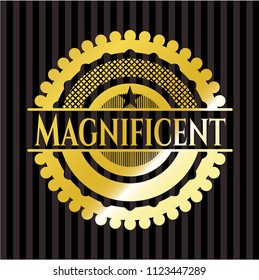 Magnificent golden emblem or badge