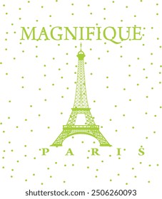 
magnificent inscribed green paris eiffel tower
