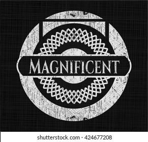 Magnificent on blackboard