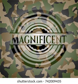Magnificent on camo pattern