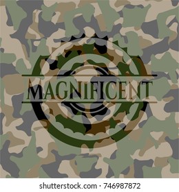 Magnificent on camo pattern