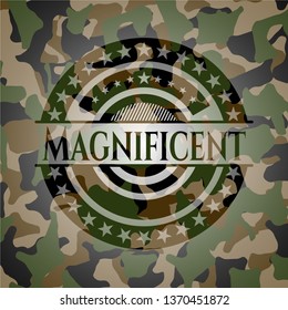 Magnificent on camouflage pattern