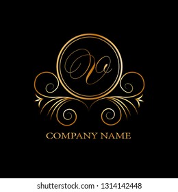 Magnificent ornament monogram letters. Retro logo for cafes, bars, restaurants, hotels, invitations. Business style and brand of the company. Vector illustration.