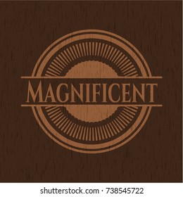 Magnificent realistic wood emblem