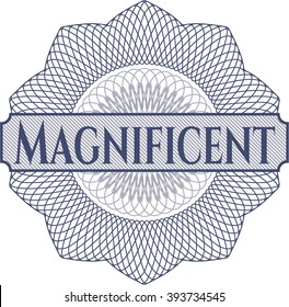 Magnificent rosette or money style emblem