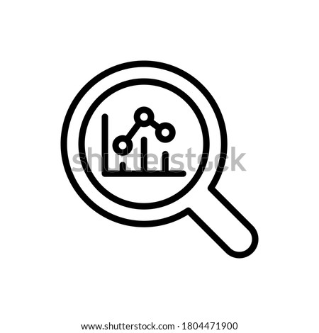 Magnificent, search, chart icon. Simple line, outline vector elements of economy icons for ui and ux, website or mobile application