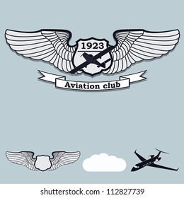 Magnificent set of labels for aviation