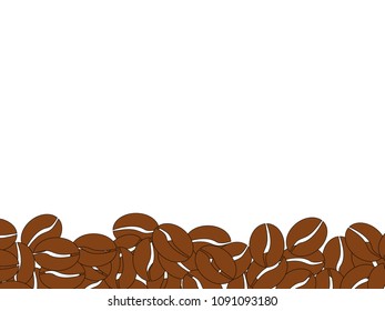 Magnificent and simple design background coffee beans silhouettes