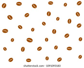 Magnificent and simple design background coffee beans silhouettes