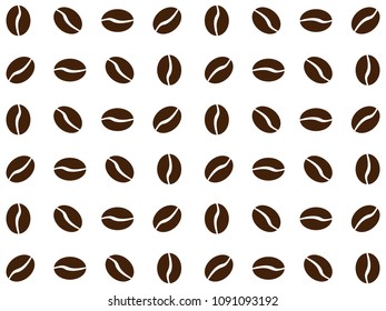 Magnificent and simple design background coffee beans silhouettes