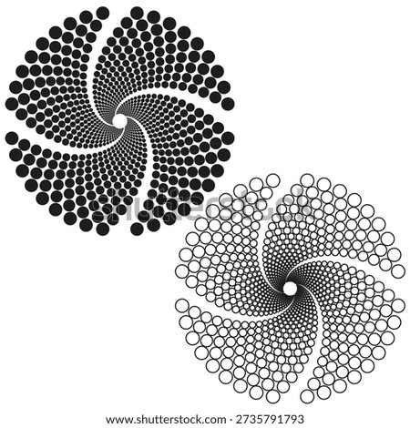 Magnificent spiral graphics. Sophisticated Vector elements. Magnificent swirl patterns. Sophisticated circular masterpieces. EPS 10.