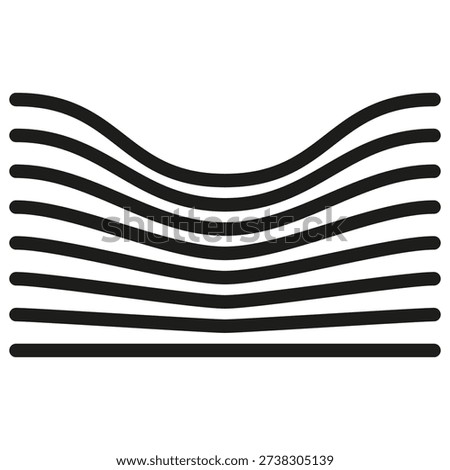 Magnificent wave patterns. Sophisticated linear Vector. Professional black illustrations. Incredible fluid arrangements