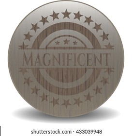 Magnificent wood emblem. Retro