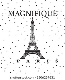 
magnificent written black paris eiffel tower