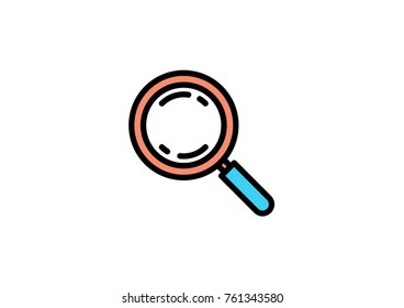 Magnificer cartoon icon isolated vector illustration