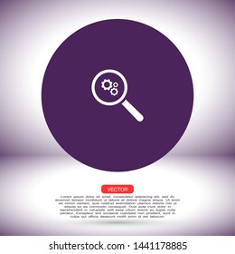 magnifie settings icon vector eps 10 , Lorem ipsum flat design