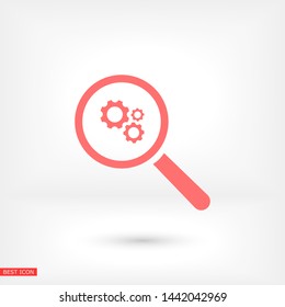 magnifie settings icon vector eps 10 , Lorem ipsum flat design
