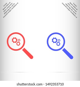 magnifie settings icon vector eps 10 , Lorem ipsum flat design