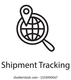 
A magnifier along with pin pointers notifying regarding geolocation icon
